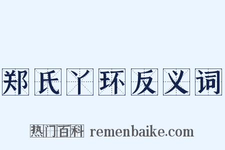 郑氏丫环反义词是什么意思的图片
